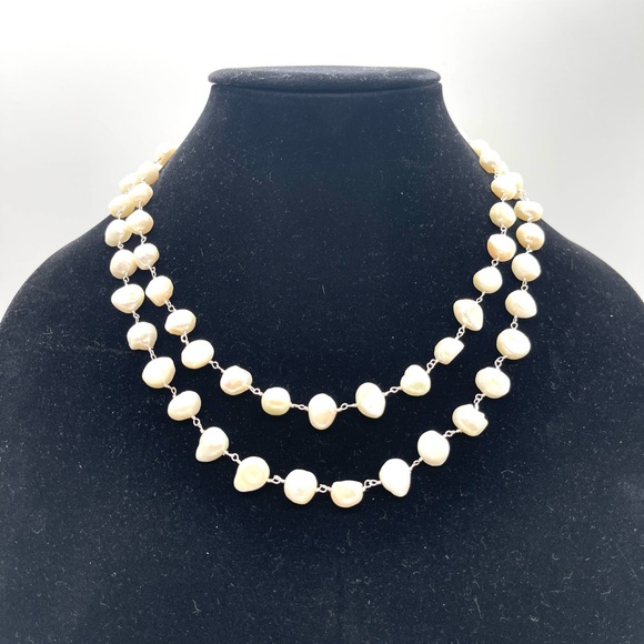 Fresh Water Keshi Pearls Double Strands - Picture 2 of 4